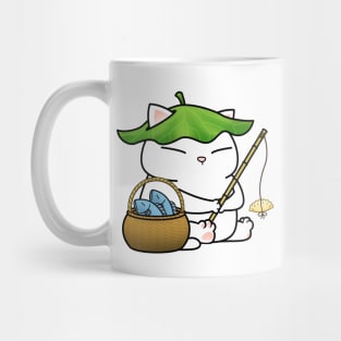 Chubby Cat Fishing Mug